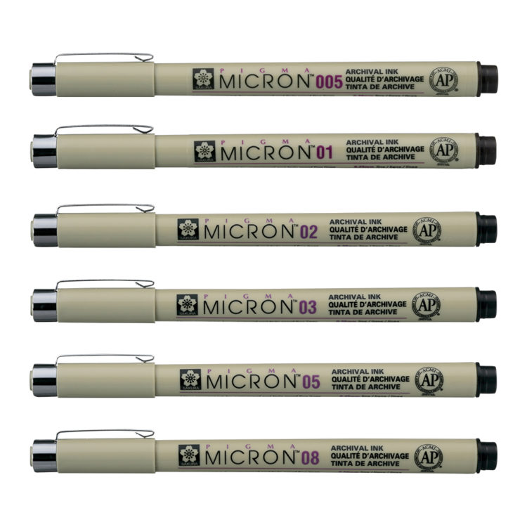 Sakura Pigma Micron 05 Fineliner-Set, 3 Stifte, Schwarz und Grau online  kaufen
